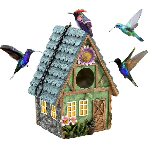 Hängande fågelholkar Pet Wren Home,fågelhus för utomhus Nödställd trädgård Fågelhem Ekorrsäker Fågelmatare Uteplats Trädgård Dekorativt
