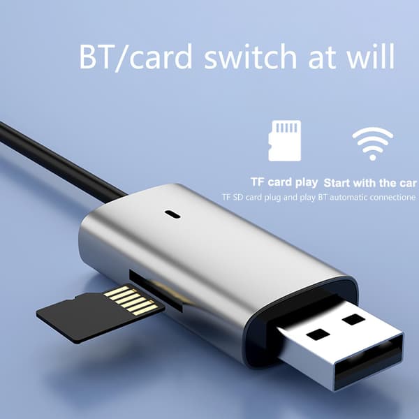 Bluetooth-kompatibel 5.1-adapter 3,5 mm lydmottaker-sender 2-i-1-adapter