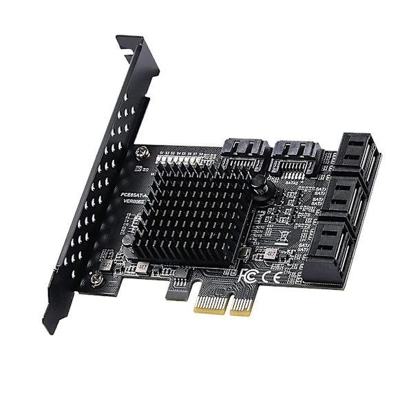 Pcie til 8-port Sata3.0 controller-udvidelseskort Stabil strømforsyningsadapter