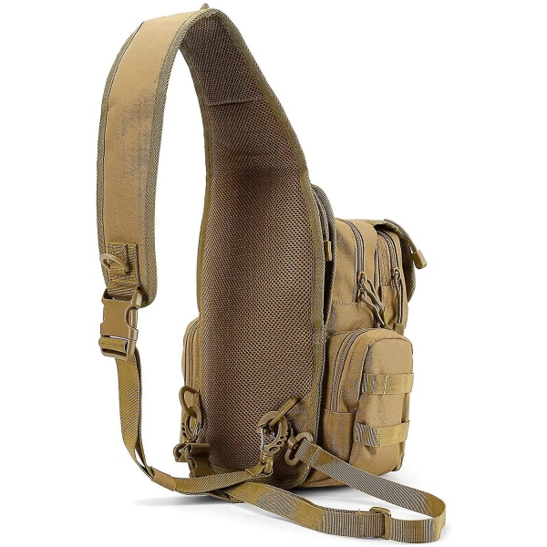 Tactical Edc Sling Bag, Sling Shoulder Assault Range Rygsæk til skjult bære, Khaki