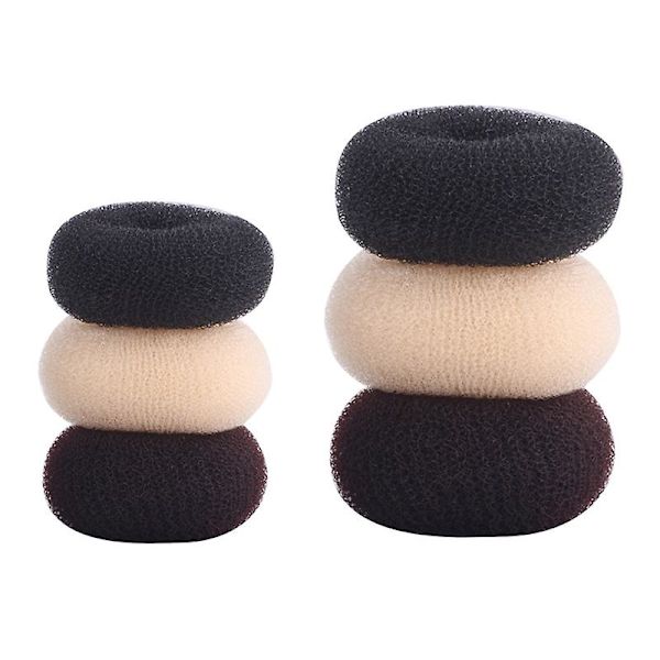 3 färger Mode Elegant Hårbulle Donut Skum Svamp Lätt Stor Ring Hårstyling Verktyg Frisyr