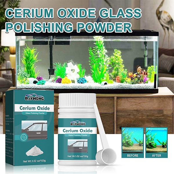 3X Dyp Riperemover, Reparasjonssett for Glasspolering med Ceriumoksidpulver 100g
