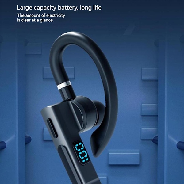 Trådløse Bluetooth-kompatible 5.3-hovedtelefoner med LED-display til sport
