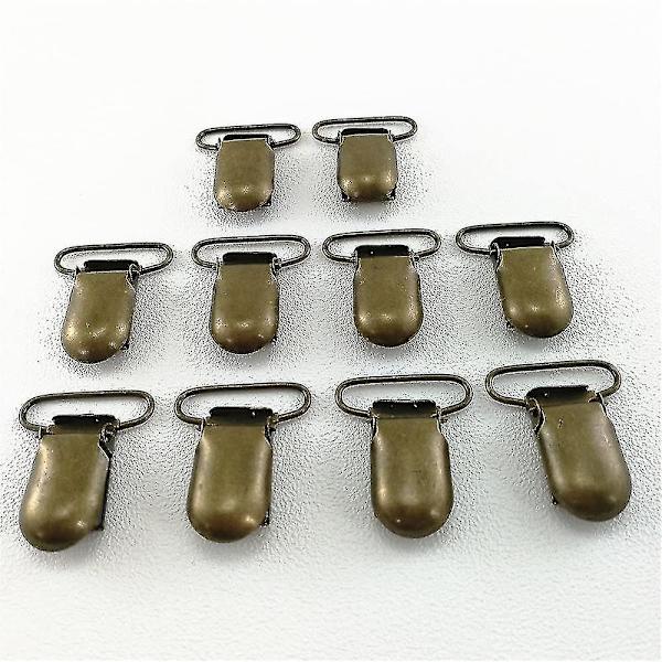 25 stk. 20mm & 25mm Fier Suspender Clips, Fier Clips til fremstilling af Fier Holders Bib Clips Legetøjsholder (farve: Antik Messing) (antik Messing, 25mm)