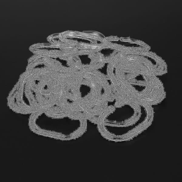 30 stk. bruseforhængsringe Gardin C Ringe Hanger Badeforhæng Loop Clip Glide (klar)