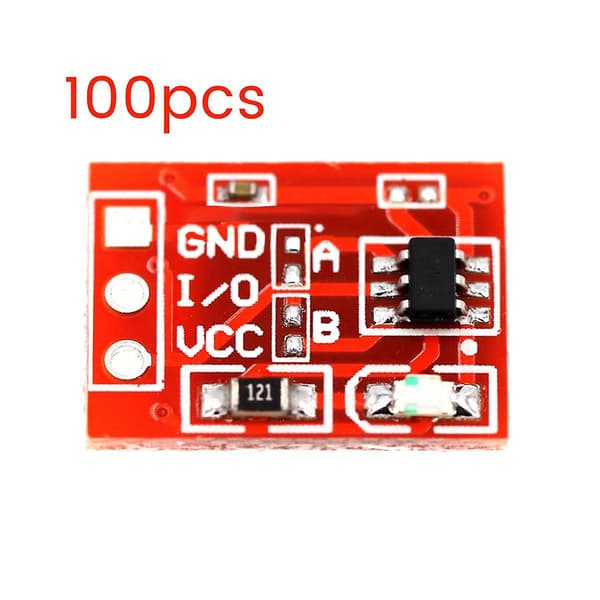 100 st Ttp223 Touch Button Modul Kondensatortyp Enkanals Touch Switch Sensor