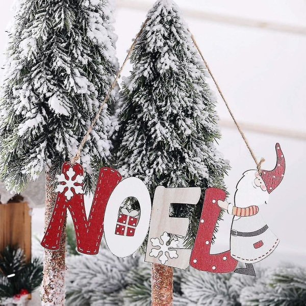 Christmas hengende skilt tre julenissen ornamenter for Xmas dørhengere juletre