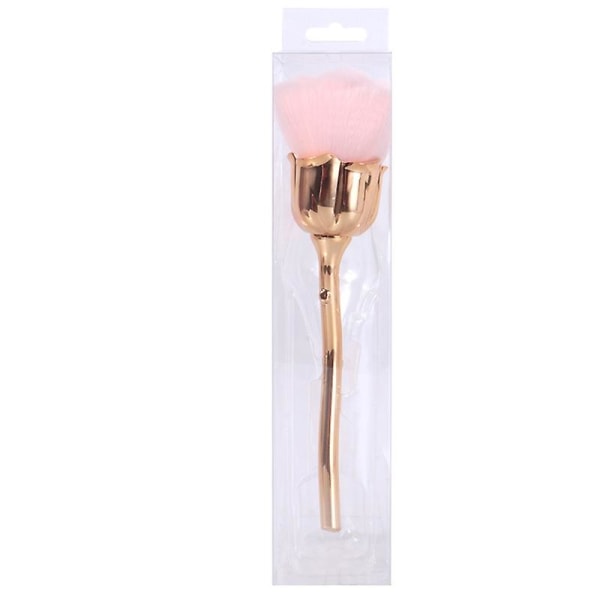 Nail Art Dust Brush til manicure Rose hovedbørste Blush pudder børster Fashion Gel Negletilbehør M