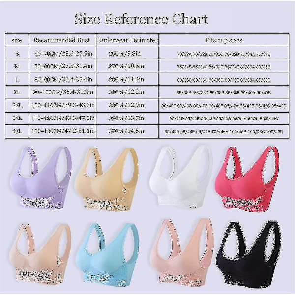 Tourmaline Shaping Wireless Silky Bra, Lymphvity Detoxification And Shaping & Powerful Lifting Bra Compatiblewomen