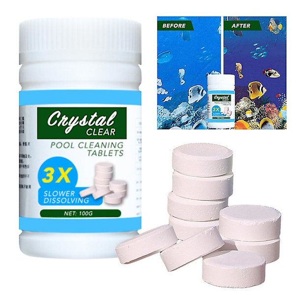 200g tabletter Pool Cleaning Tablet Flytande Klor Varm badtunna Kemisk Dispenser