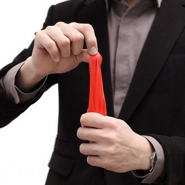 Silketørklæde forsvinder nærbillede Blød plastik Magiske tommelfingerrekvisitter 2 stk