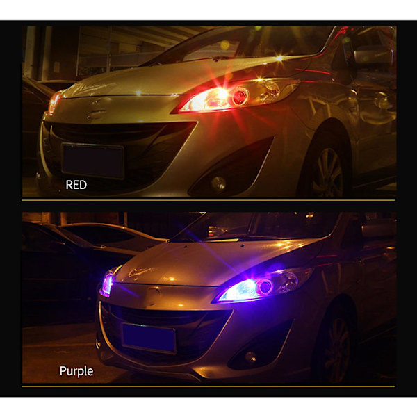 2 kpl auton sisävaloa T10 W5w Rgb Led-polttimo Automaattiset välilyhdyt kaukosäätimellä