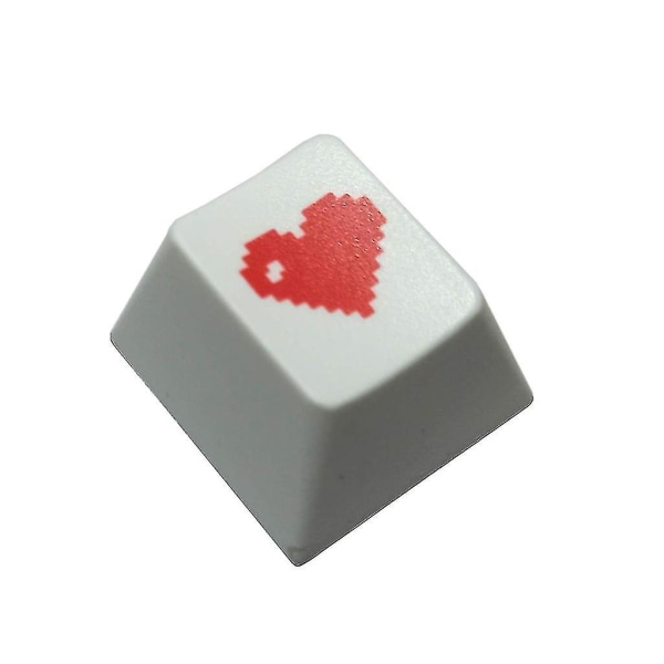 Rød 4 Cherry Profil Dip Dye Skulptur Pbt Tastatur Keycap Etched Pixel Hjerte