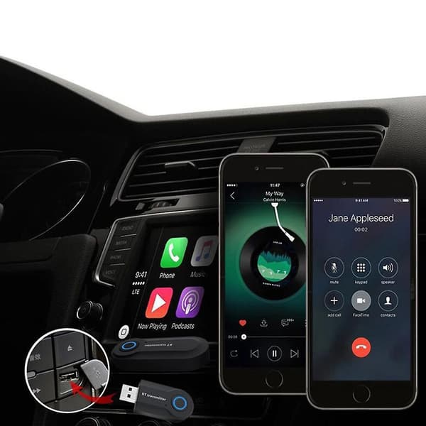 Trådløs Bluetooth-kompatibel mottaker sender 3,5 mm jack for bilstereo