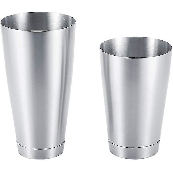 Rustfrit Stål Robust Cocktail Shaker Bar Husholdningskøkken Værktøj (sølv)