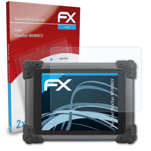 atFoliX 2x skyddsfolie kompatibel med Autel MaxiSys MS908CV Displayskyddsfolie klar