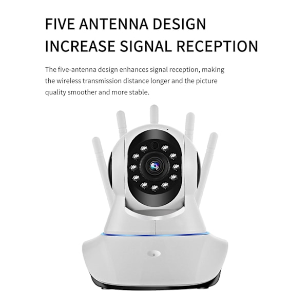 Wifi-kamera Trådlös Ip-kamera Baby Monitor Pan Tilt Fjärrkontroll 2-vägs Ljud
