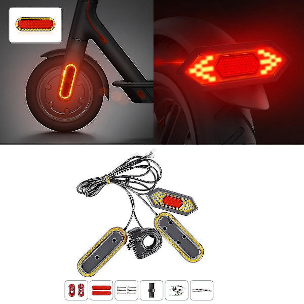 Vilkkulamput Mi Electric Scooter M365/ Pro/1s /lite /essential -skoottereille, Heijastava takavalo