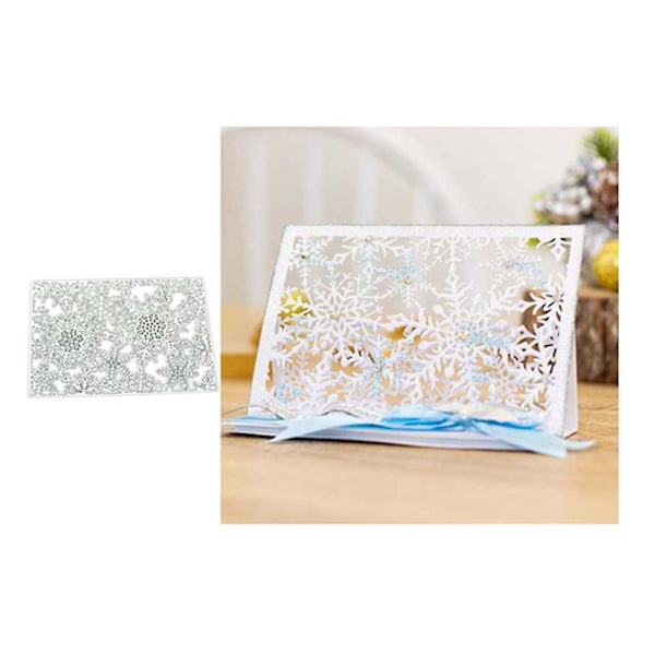Metall jul snöflingor stansformar stencil DIY scrapbooking album papper kort mall mögel prägling dekoration