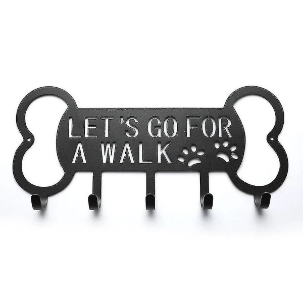 Metall hundebåndoppheng krok hundebånd veggstativholder med gratis spikerheng på lær Nylon Lea