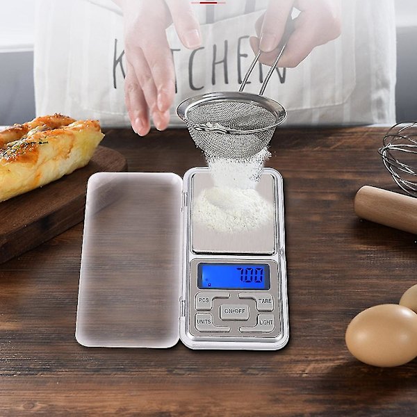 Mini kannettava digitaalinen taskuvaaka Korut Timantti Kalibrointi Punnitusvaaka LCD