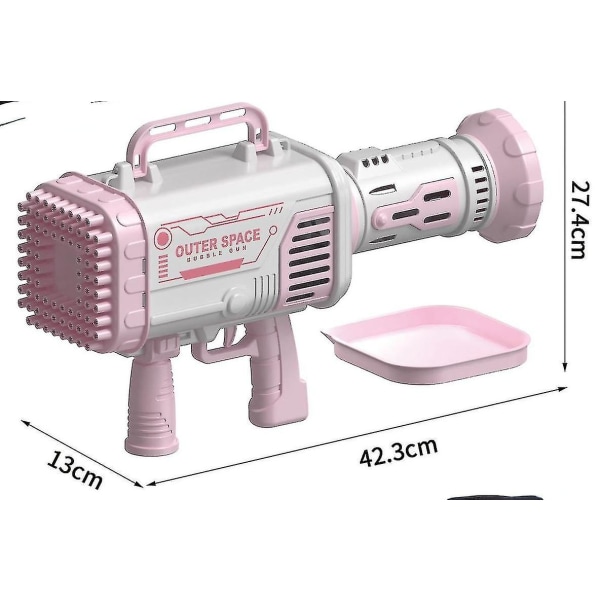 Bimirth Bazooka Automatic Bubble Gun Gatling Bubble Machine (pink)