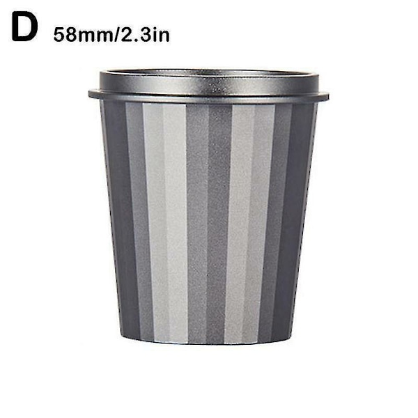 Kaffe doseringskopp Sniffing Mug Pulvermatare Del för 58mm Maskin (silver+grå)(1st)