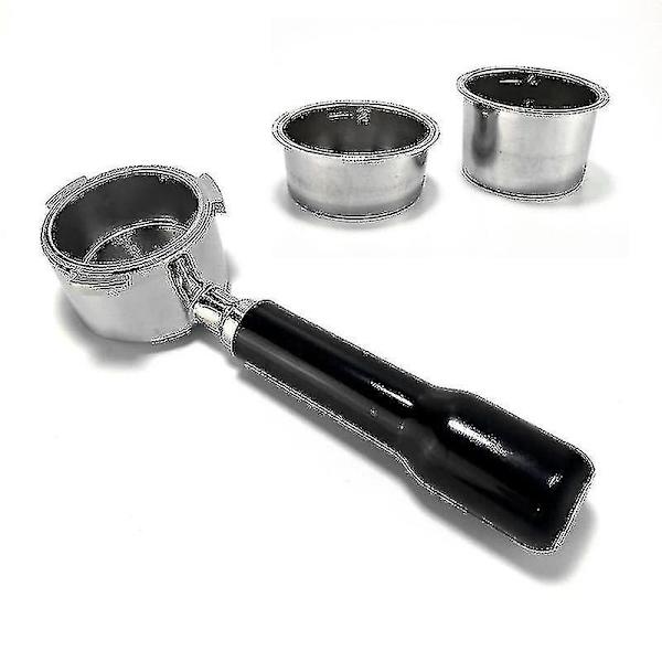 Portafilter 51mm Delonghi Ec685:lle, jossa 2 tyylin kahvijauhekulho
