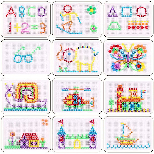 Barnleksak 1000 delar Dubbla Pegbrädor Pussel Svamp För 2 Barn Lek Pedagogisk Konstruktion Kreativ DIY Mosaik Leksaker Födelsedag För Pojkar Flickor 3+ År