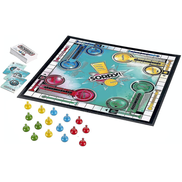 Hasbro Gaming Sorry! Parker Brothers Familiebrettspill for 2 til 4 spillere i alderen 6 år og oppover for voksne tenåringer barn