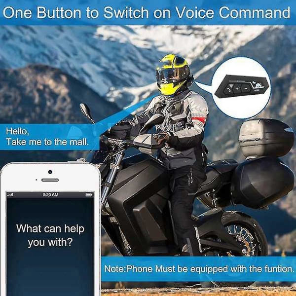 Motorcykel 5.0bluetooth Hjälm Intercom Universal Parning Hörlurar Rem Cncnoise Röd --2set