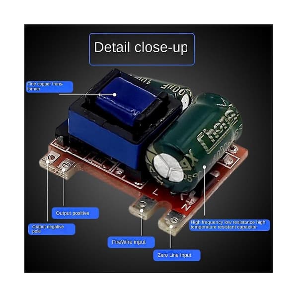 5 st 12v 300ma Isolerad Switching Power Modul Ac-dc Step-down Modul 220v 110v Till 12v