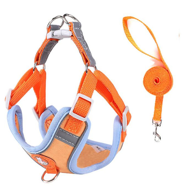 Justerbare stropper for kjæledyrvest orange xs