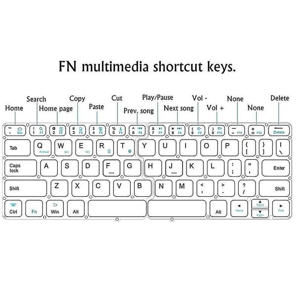 Bærbar Pu Læder Foldbar Mini Bluetooth Tastatur Foldbar Trådløs Tastatur Til , Til Android-Telefon
