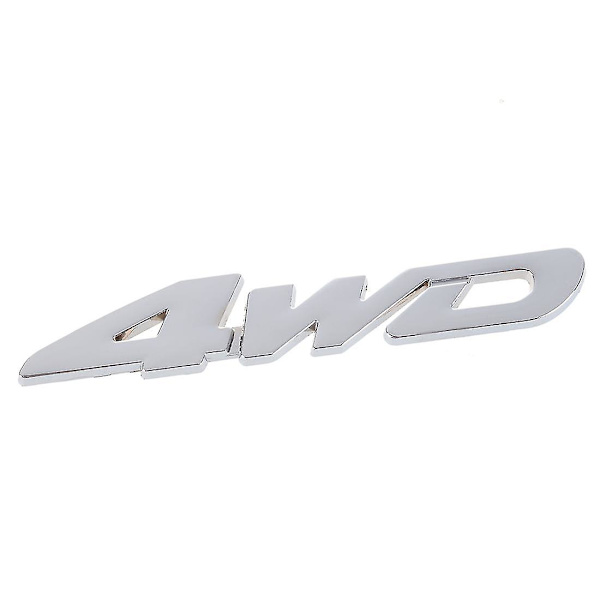4WD Displacement Bil Emblem Kromeret Klistermærke Logo