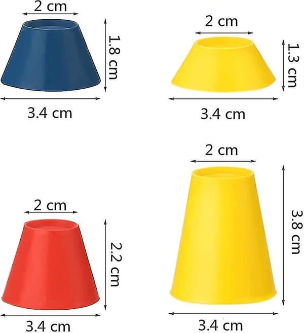 16 st vintergolftee i gummi, blandade storlekar, hållbara vintergolftee i plast