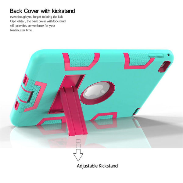 Støtsikker Heavy Duty Hard Back Case Cover For Ipad 2/3/4 & Air | Ipad Mini 123