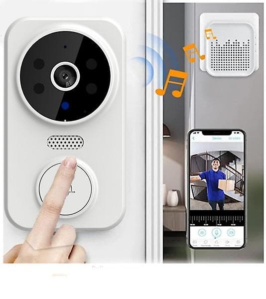 ??Trådlös dörrklocka kamera HD Informe Ring Chime WiFi video smart intercom dörrklocka