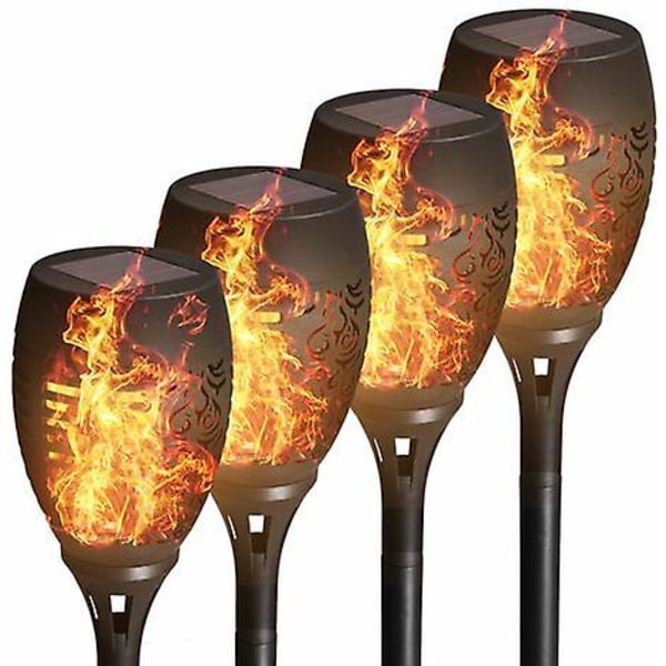 X Solar LED-lanterner I IP44 I Automatisk tænd/sluk I LED-havelampe I Flammelys I Solcellelys