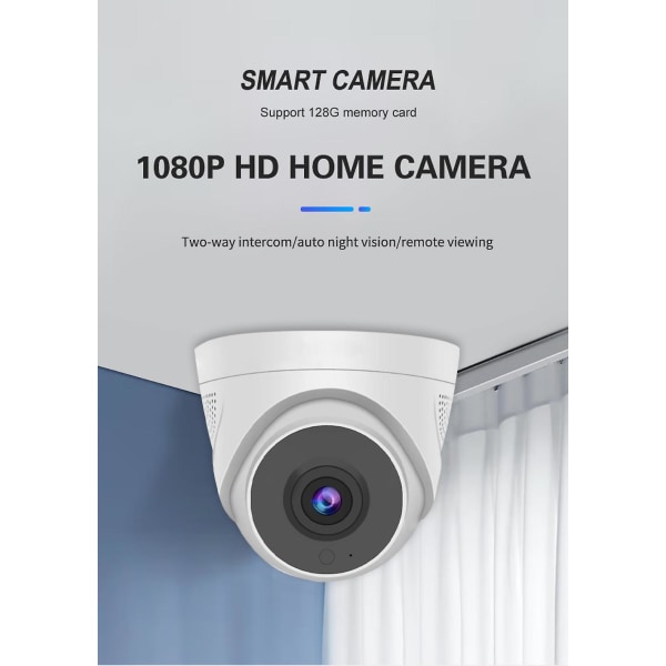 1080p Baby Monitor 2 Million Pixel Video Overvåkingskamera Infrarød Natt