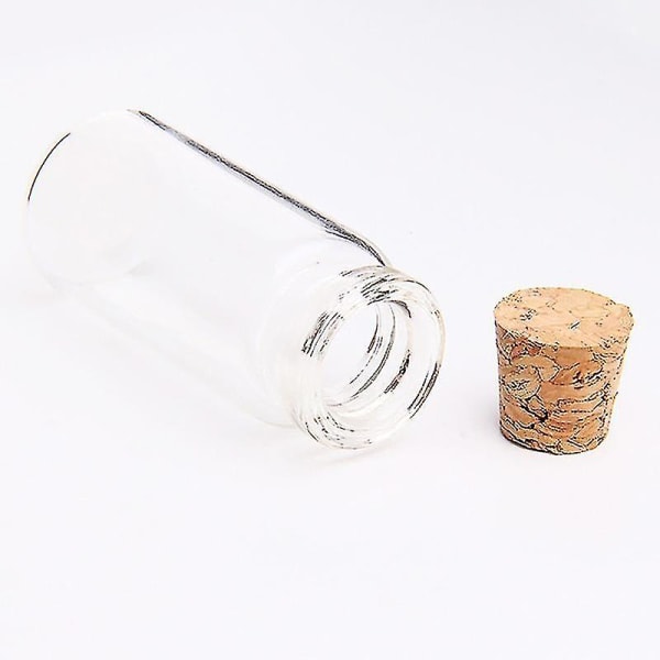 20 stk. Hætteglas Flasker Miniglas Med Korkprop Ønskeflasker, Til Bryllup, Kreationer Og Dekoration