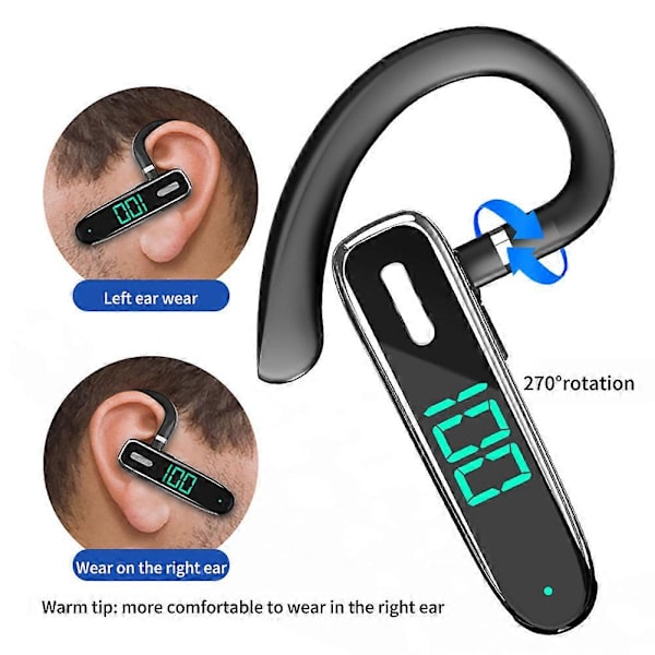 Bluetooth 5.3 Trådlöst Öronproppsheadset för Körning Lastbilsförare Brusreducerande