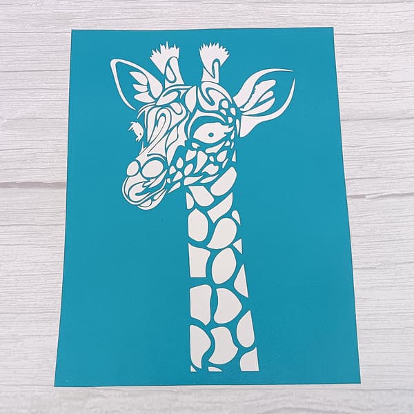 Giraf Selvhæftende Silketryk Stencil Mesh Transfers