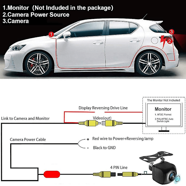 Backkamera för fordon Parkeringssystem Wifi Natt för Vision