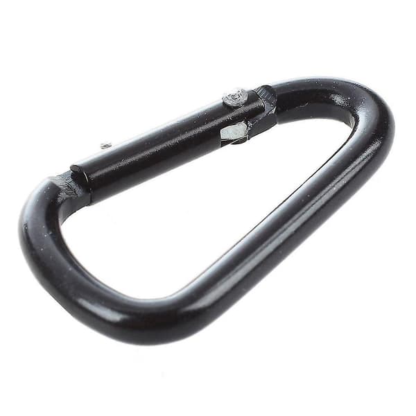 10 stk. Sorte D-formede aluminiumslegeringskarabinhager nøglering