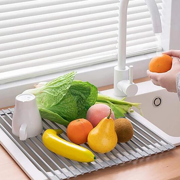 Silikon multifunksjonelt sammenleggbart stativ, frukt- og grønnsaksoppsett