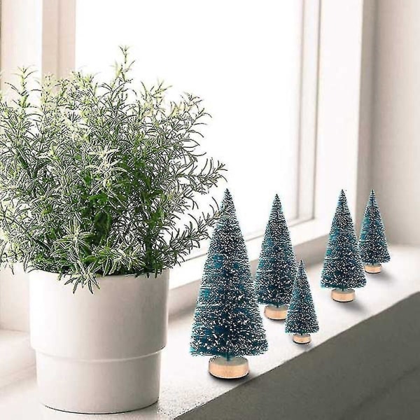 50 stk Miniature kunstigt juletræ Små snefrosttræer Fyr
