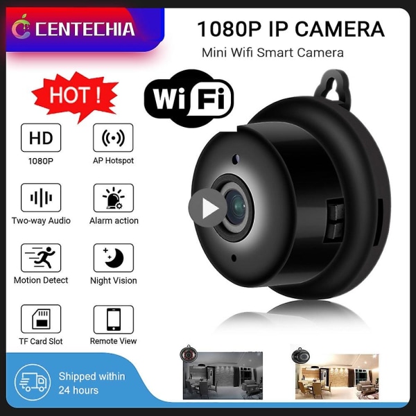 1080p Trådløst Wifi Mini-kamera Tovejs Audio Night Vision Babyalarm Sikkerhedsovervågning i hjemmet