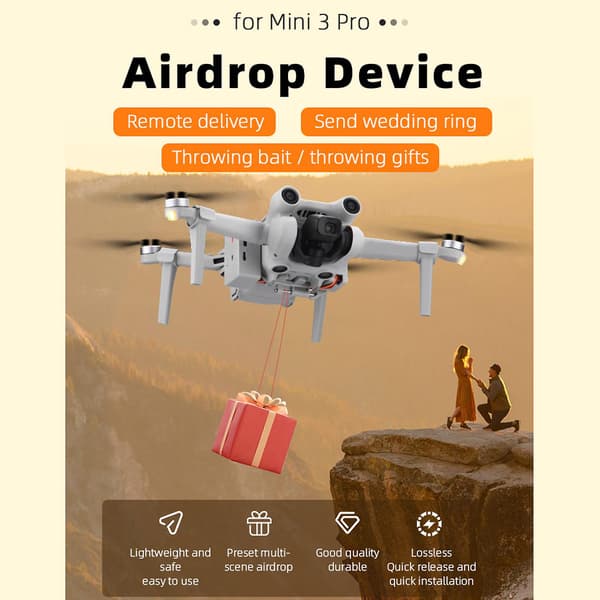Hurtigutløser Airdrop Thrower Kit for bryllupsredning for Mini 3 Pro