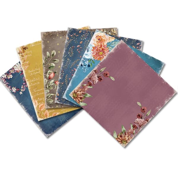 24 stk. 6x6'' efterårsbaggrundsmønster baggrundspapir Scrapbooking-indretning Journal